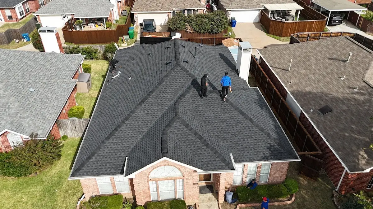 Slate & Tile Roof Repair work in progress on a Fairborn property